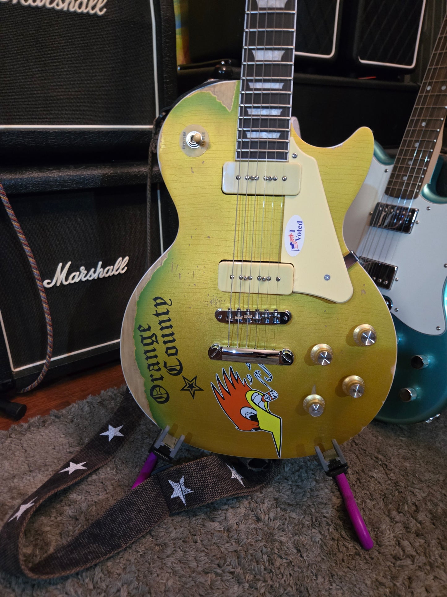 2025 - Social Distortion - Mike Ness - Replica Les Paul Deluxe - P90 - Realistic Relic - 8lb 6oz
