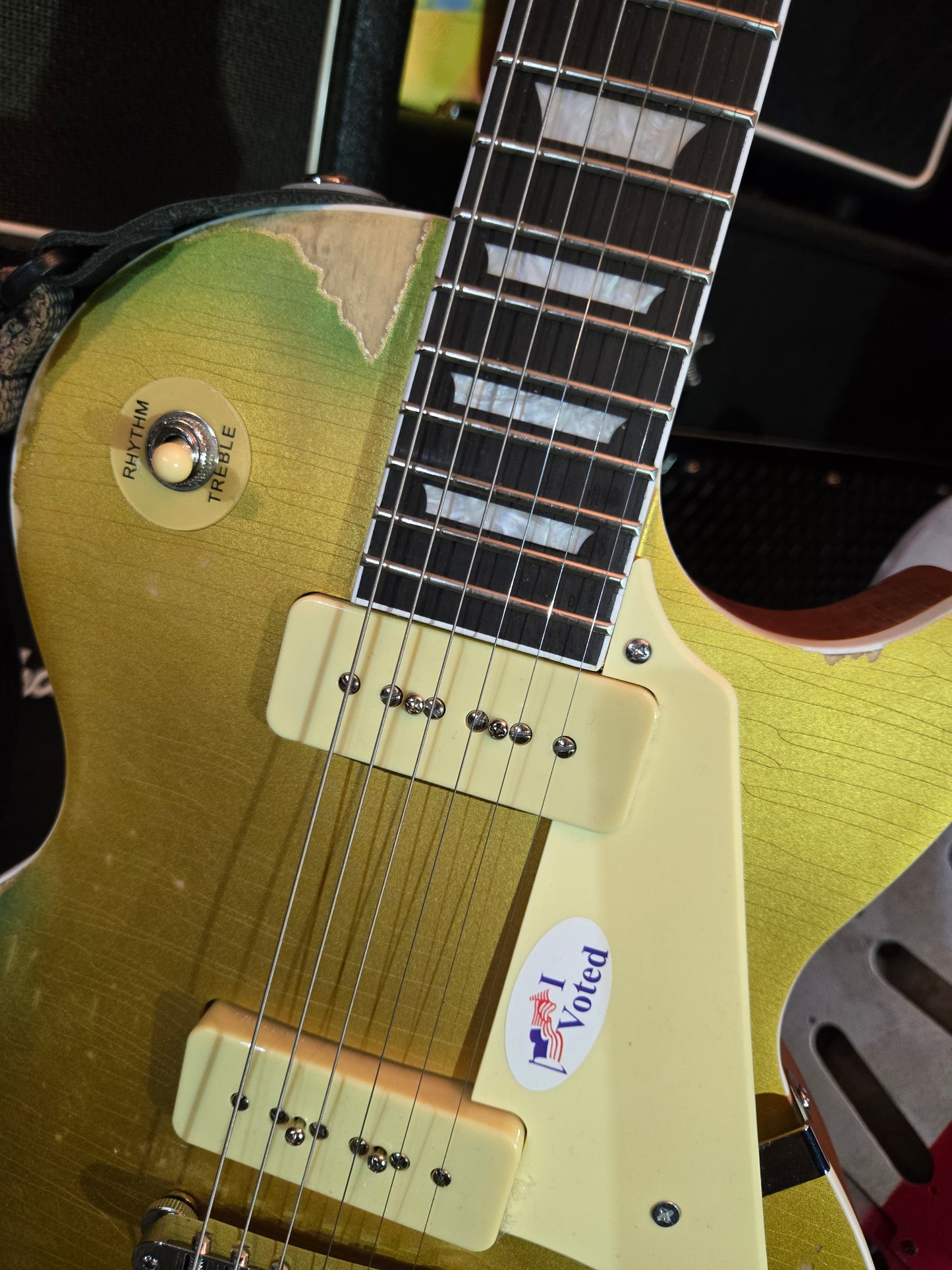 2025 - Social Distortion - Mike Ness - Replica Les Paul Deluxe - P90 - Realistic Relic - 8lb 6oz
