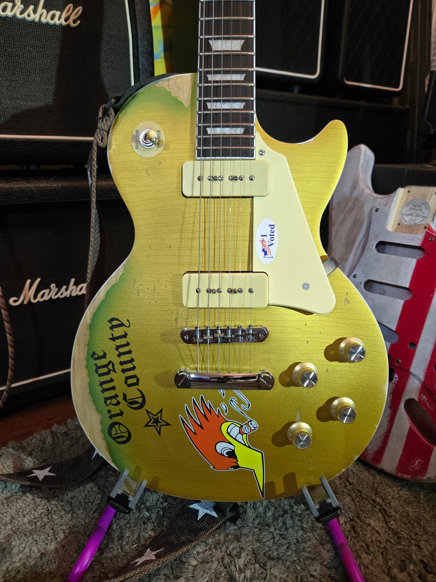 2025 - Social Distortion - Mike Ness - Replica Les Paul Deluxe - P90 - Realistic Relic - 8lb 6oz