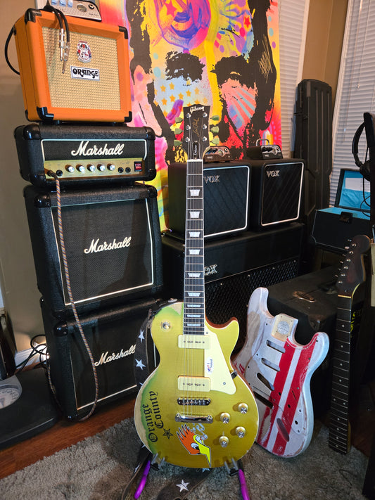 2025 - Social Distortion - Mike Ness - Replica Les Paul Deluxe - P90 - Realistic Relic - 8lb 6oz