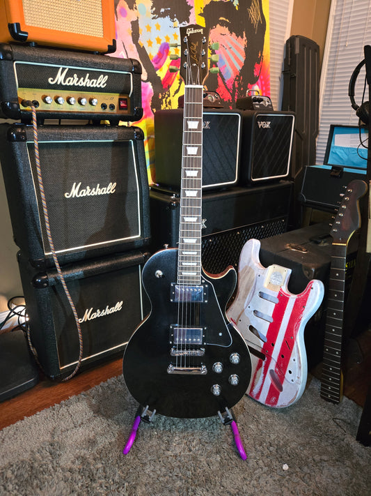 2025 - Les Paul Modern Style Replica - Modern Neck Carve - Black Ebony Sparkle - 7lb 6oz