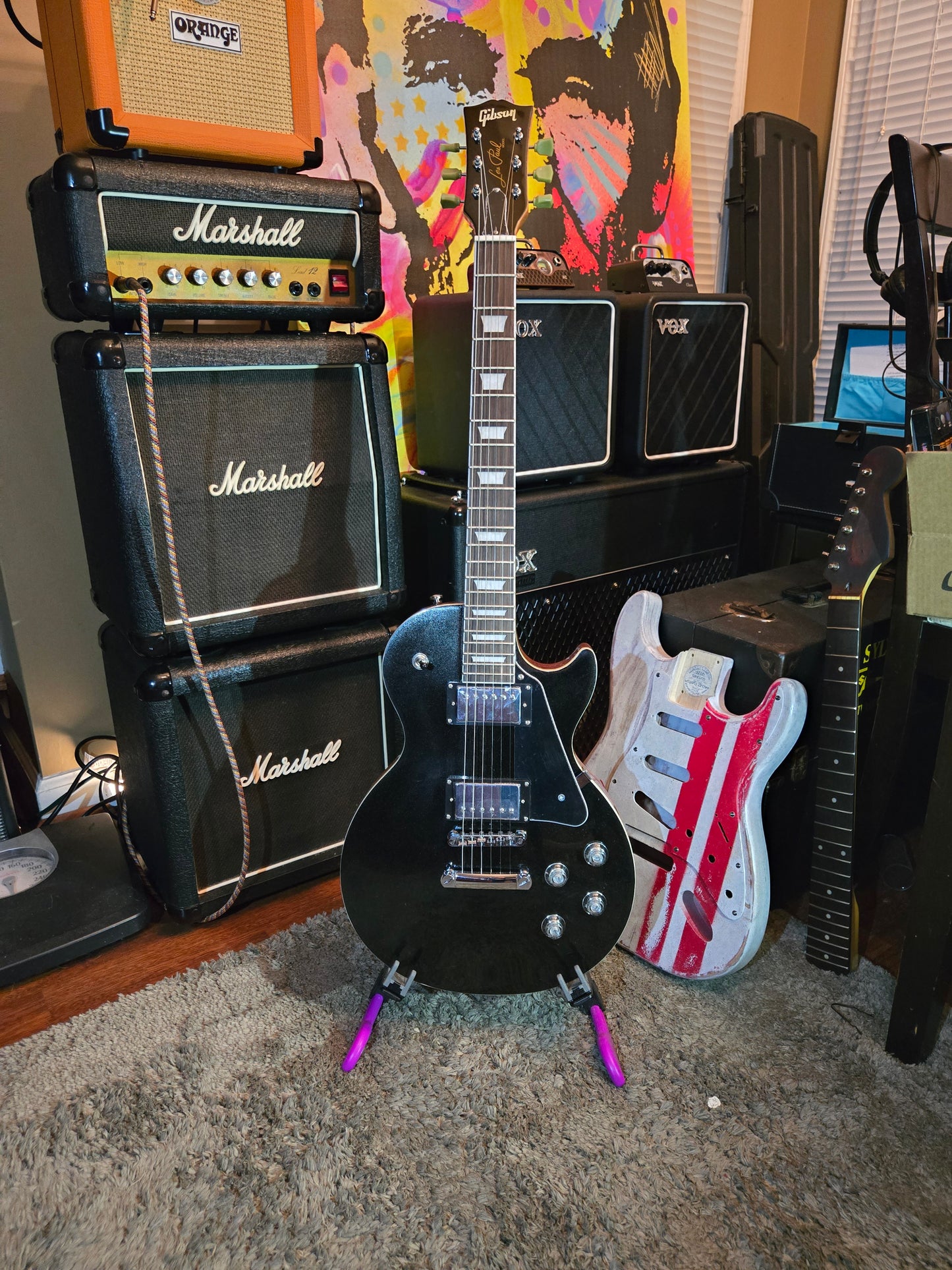 2025 - Les Paul Modern Style Replica - Modern Neck Carve - Black Ebony Sparkle - 7lb 6oz